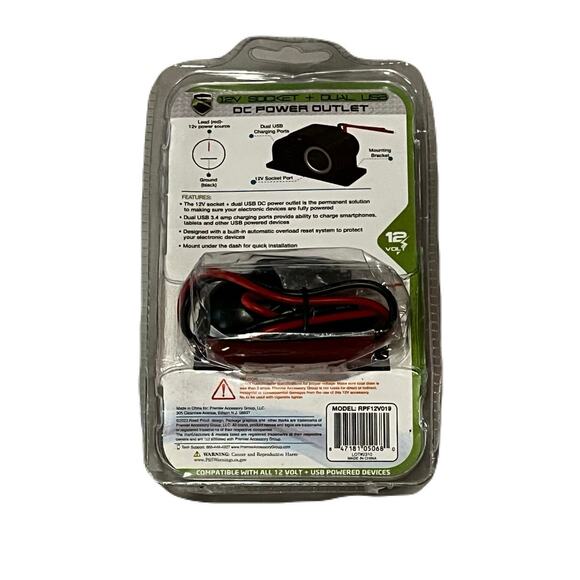 Premier 12 Volt 3.4 Amps Dual USB Charging Port - Picture 2 of 3